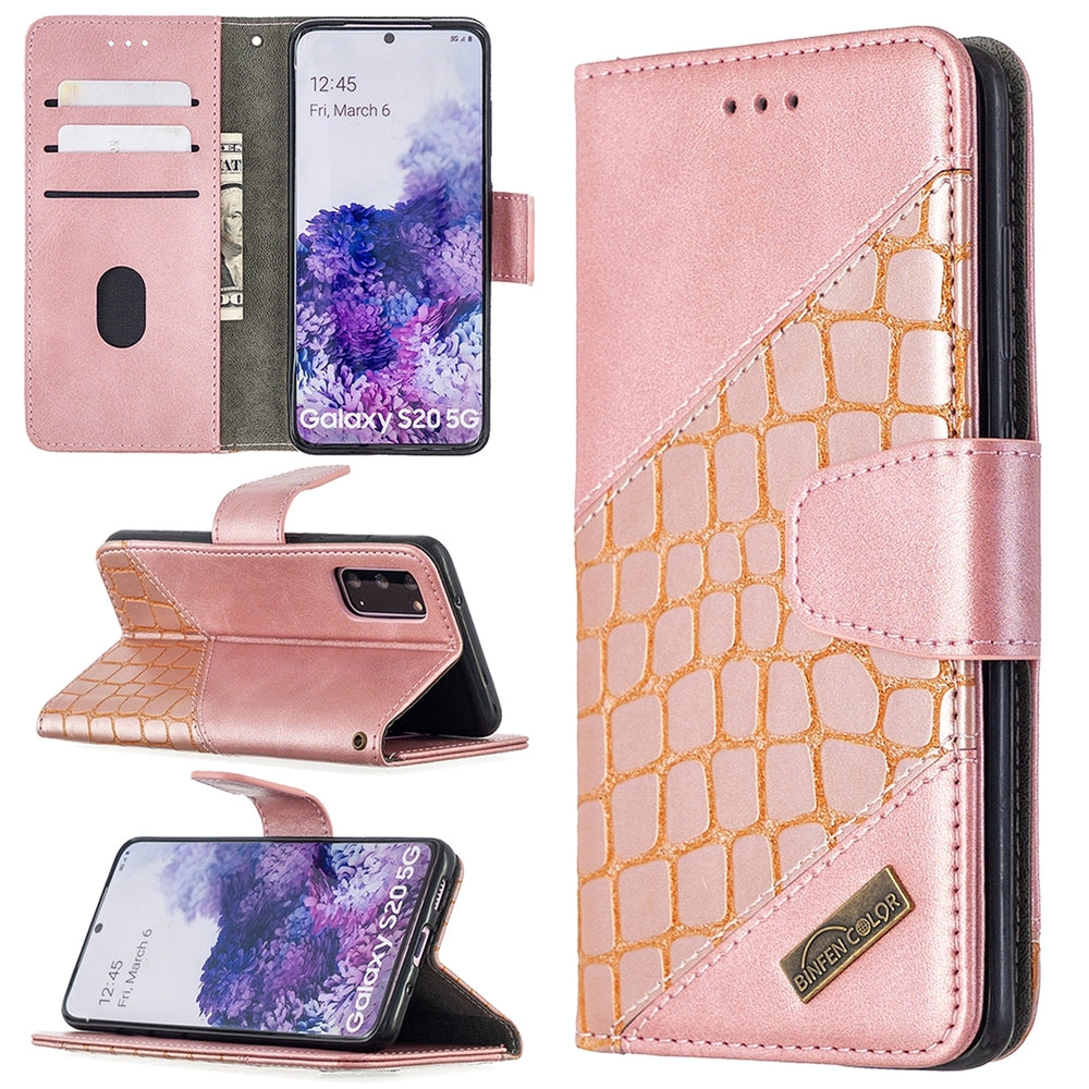 Samsung Galaxy S20 Case made With PU Leather - Rose Gold