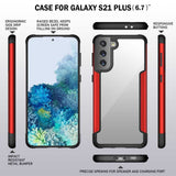 Samsung Galaxy S21 Plus Case Iron Man Metal Series - Red
