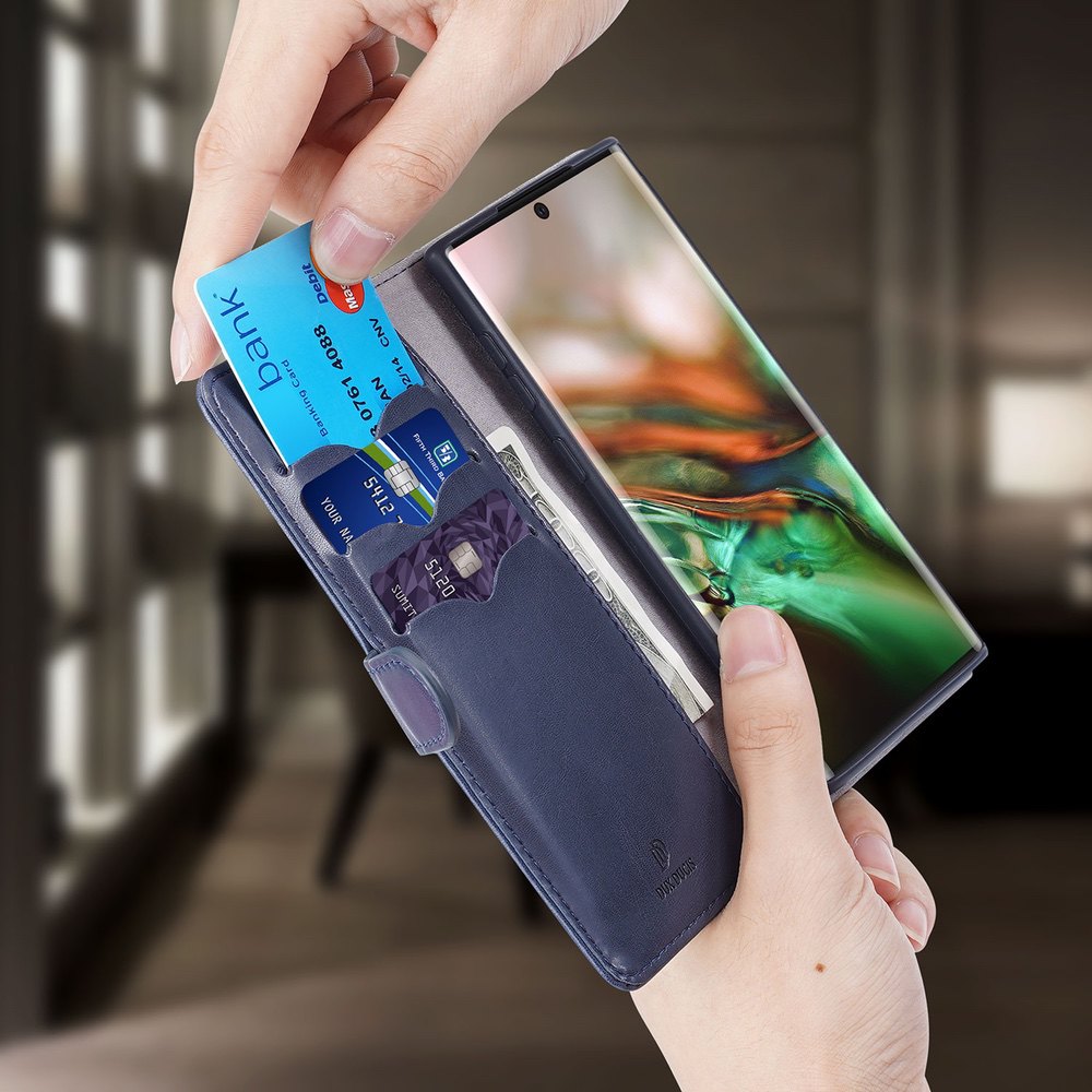 Samsung Galaxy Note 10 Case Made With PU Leather + TPU - Blue