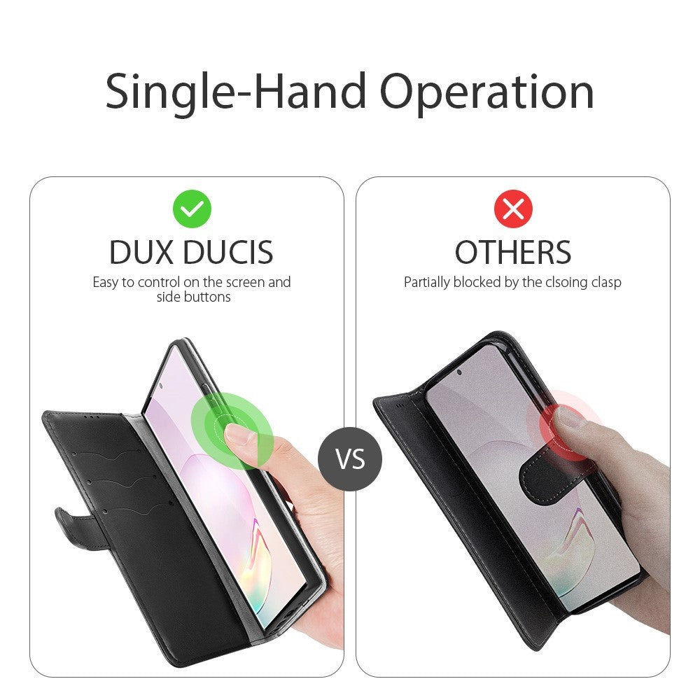 Samsung Galaxy Note 20 Case With PU Leather and Soft TPU - Black