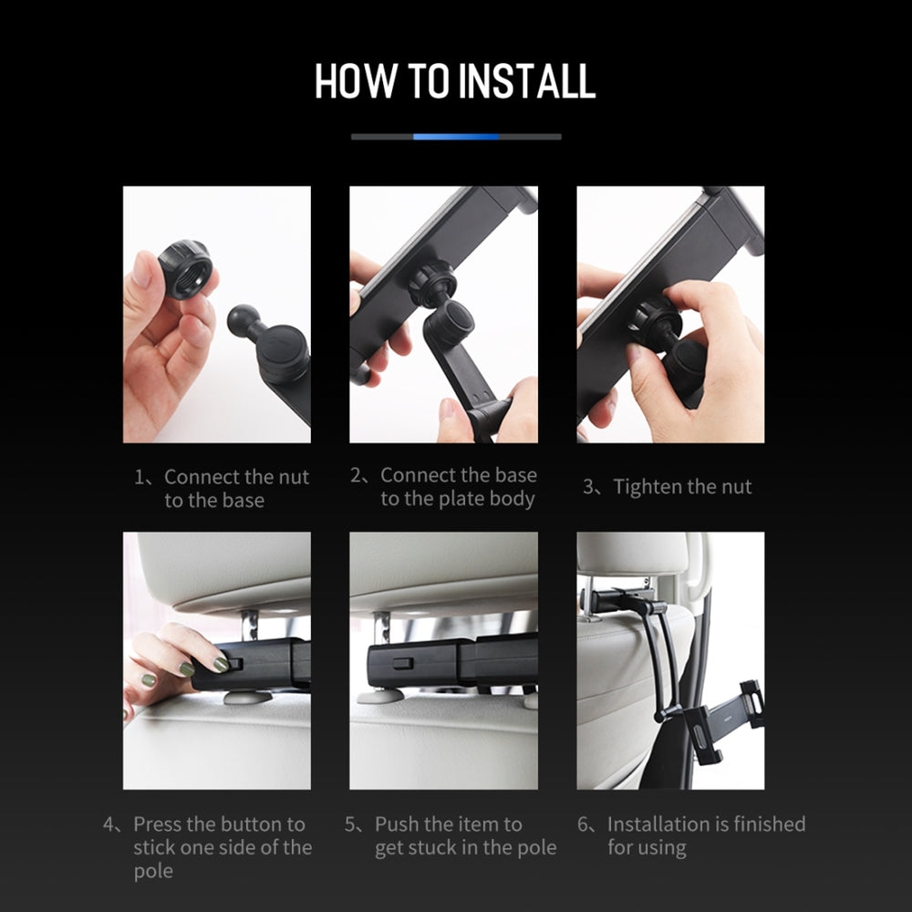 Car Phone Holder Headrest Mount for Mobile phones & Tablets