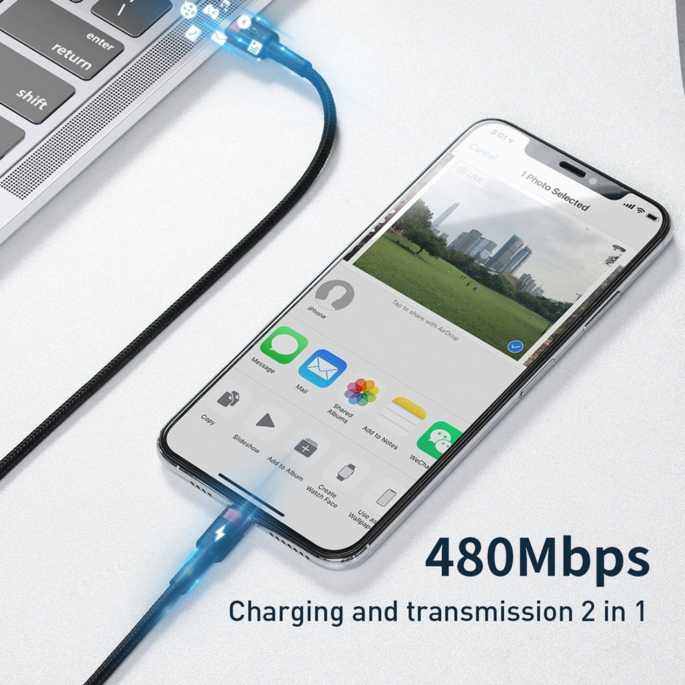 USB C to Lightning Cable 1M BASEUS Cafule Series PD 18W