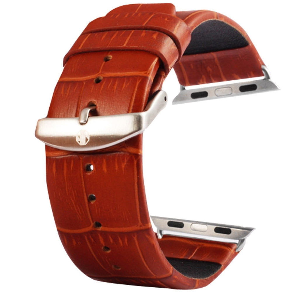 Genuine Leather Strap for Apple Watch 49mm/45mm/44mm/42mm - Brown