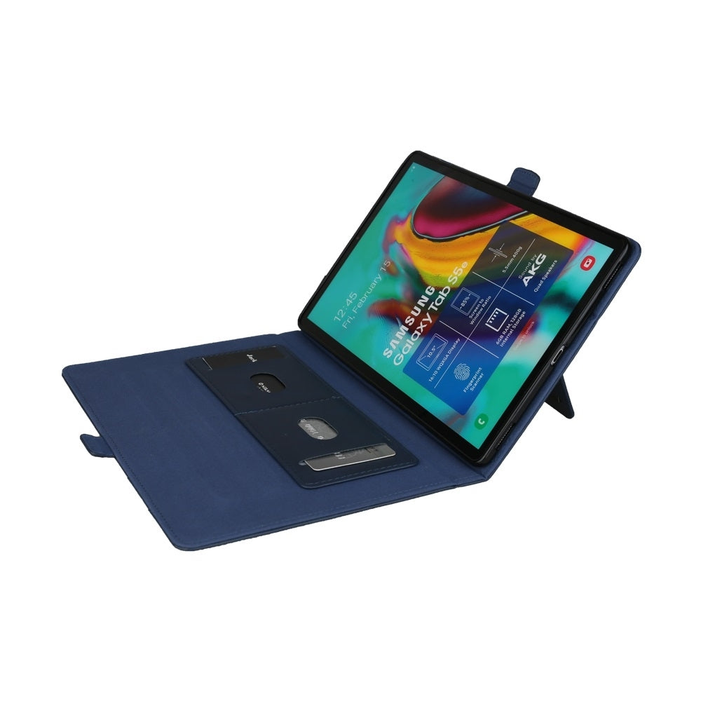 Samsung Tab S5e Case PU Leather With Pen Slot - Blue