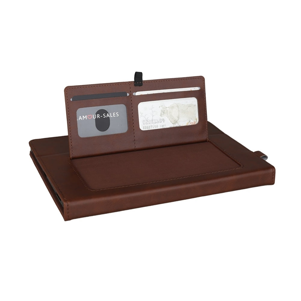 Samsung Tab S5e Case PU Leather with Pen Slot - Dark Brown