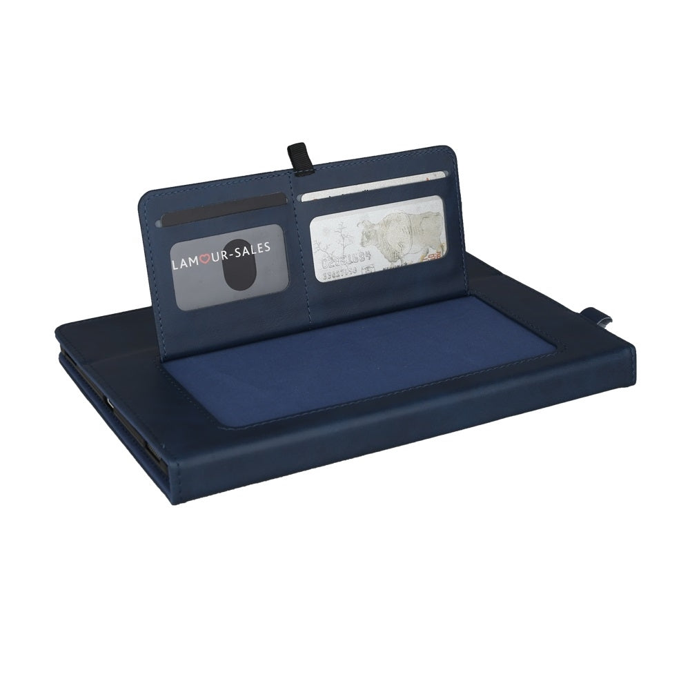 Samsung Tab S5e Case PU Leather With Pen Slot - Blue