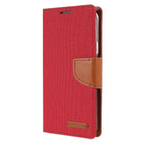 Samsung Galaxy S22 Plus Case MERCURY Canvas PU Leather - Red