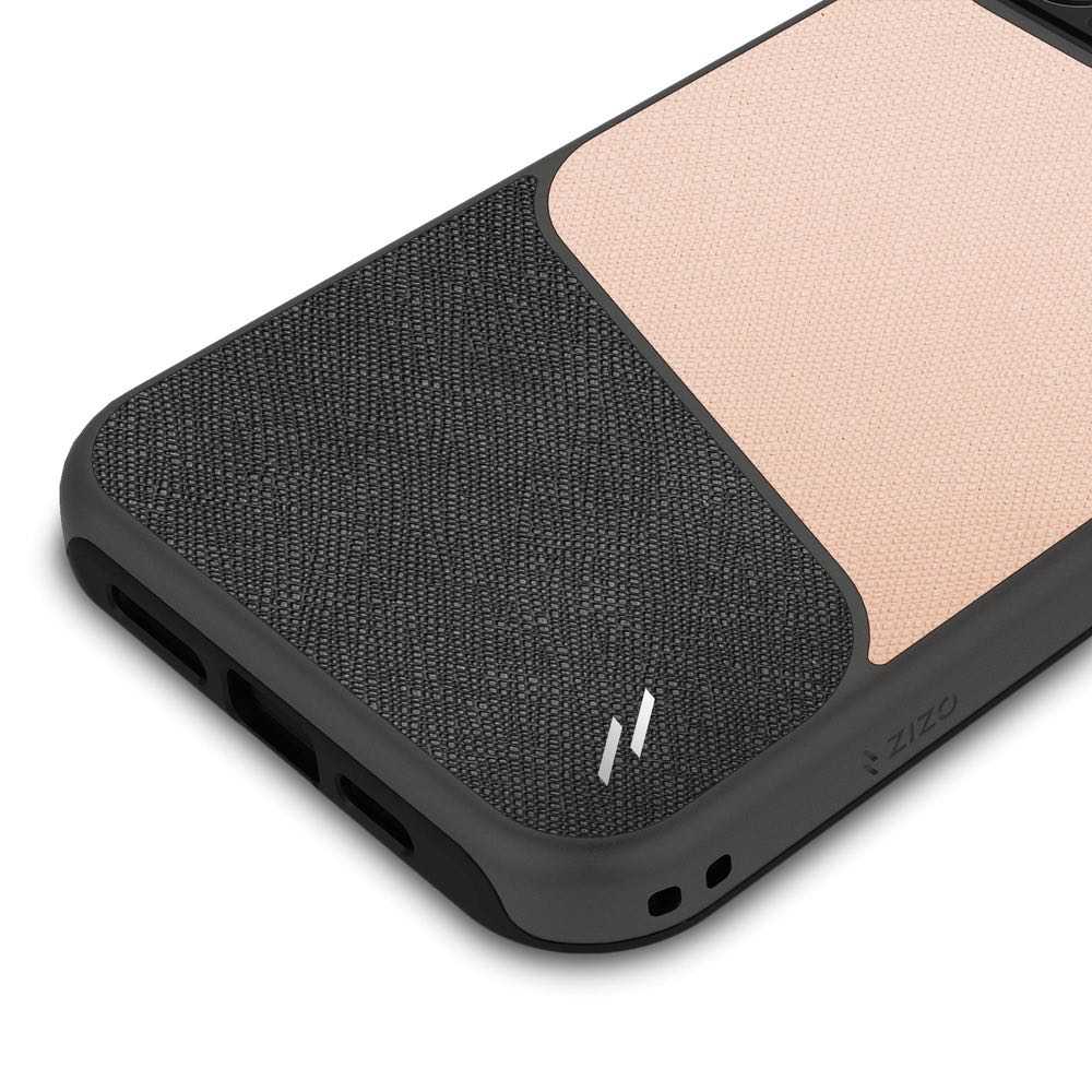 ZIZO Saffiano Blush Secure Back Case for iPhone 12, 12 Pro