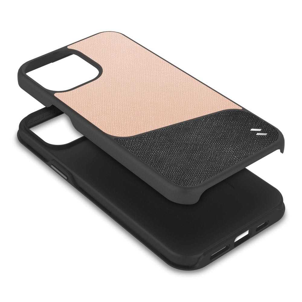 ZIZO Saffiano Blush Secure Back Case for iPhone 12, 12 Pro
