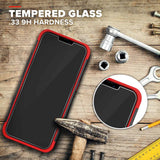 ZIZO BOLT Series iPhone 12, iPhone 12 Pro Case With Tempered Glass - Black & Red