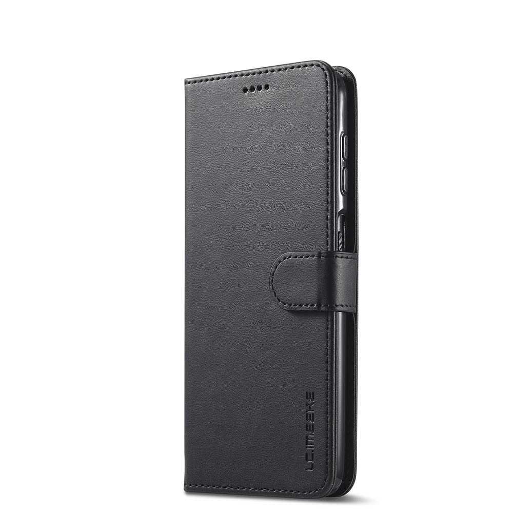 Samsung Galaxy A22 4G Case LC.IMEEKE Calf Texture Wallet - Black