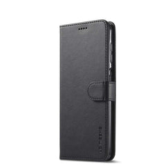 Samsung Galaxy A22 4G Case LC.IMEEKE Calf Texture Wallet - Black