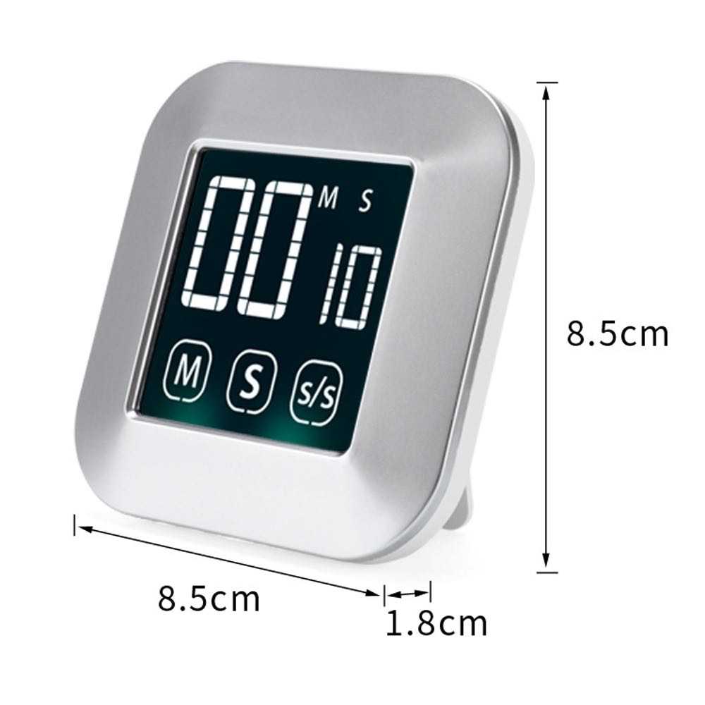 LCD Touch Screen Timer Alarm Countdown Kitchen Clock