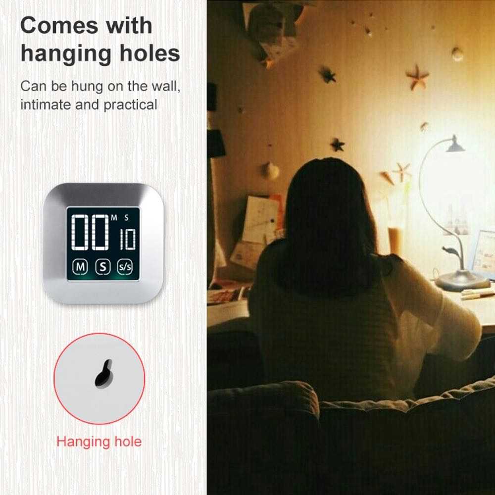 LCD Touch Screen Timer Alarm Countdown Kitchen Clock