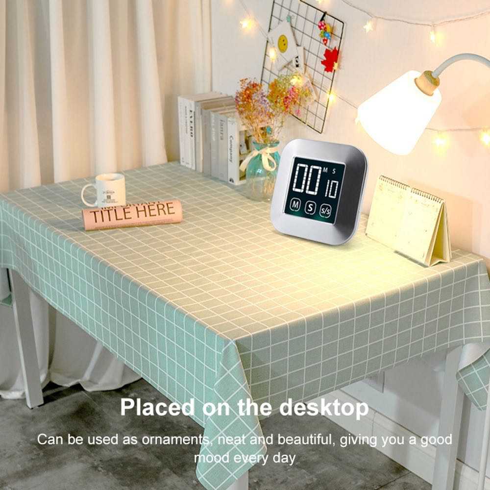 LCD Touch Screen Timer Alarm Countdown Kitchen Clock