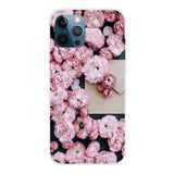 Pink Flower Design Soft TPU iPhone 12/iPhone 12 Pro Case