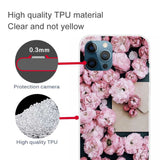Pink Flower Design Soft TPU iPhone 12/iPhone 12 Pro Case