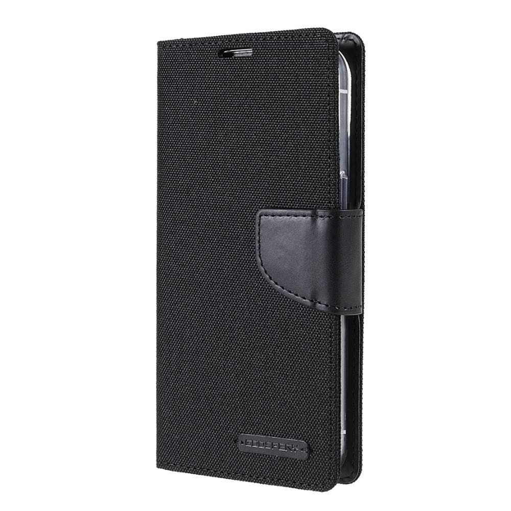 iPhone 13 Case Mercury Canvas With 3 Cards Slots - Black