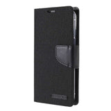 iPhone 13 Case Mercury Canvas With Three Cards Slots - Black