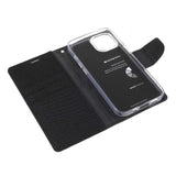 iPhone 13 Case Mercury Canvas With 3 Cards Slots - Black