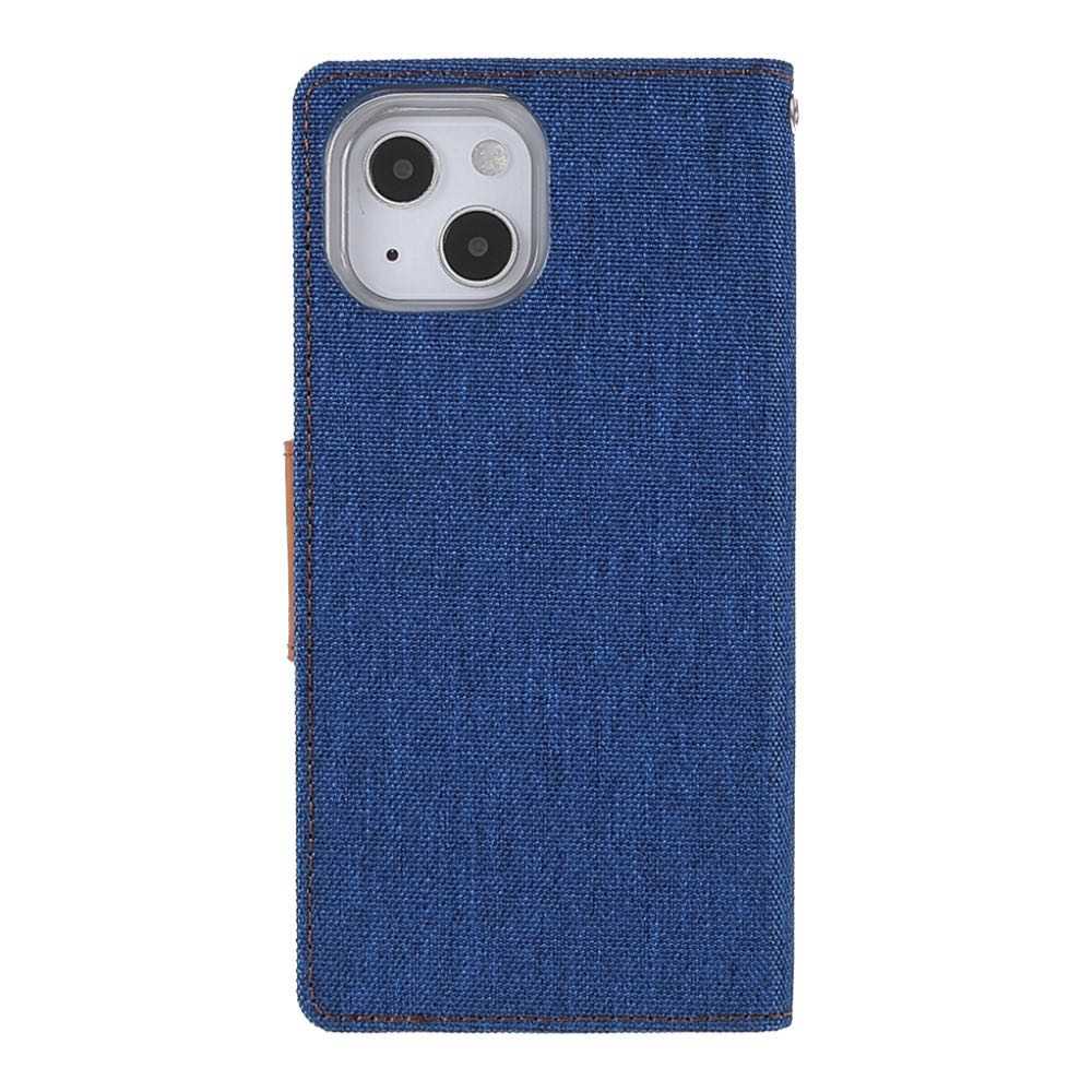 Best Mercury Canvas iPhone 13 Case With 3 Cards Slots - Blue