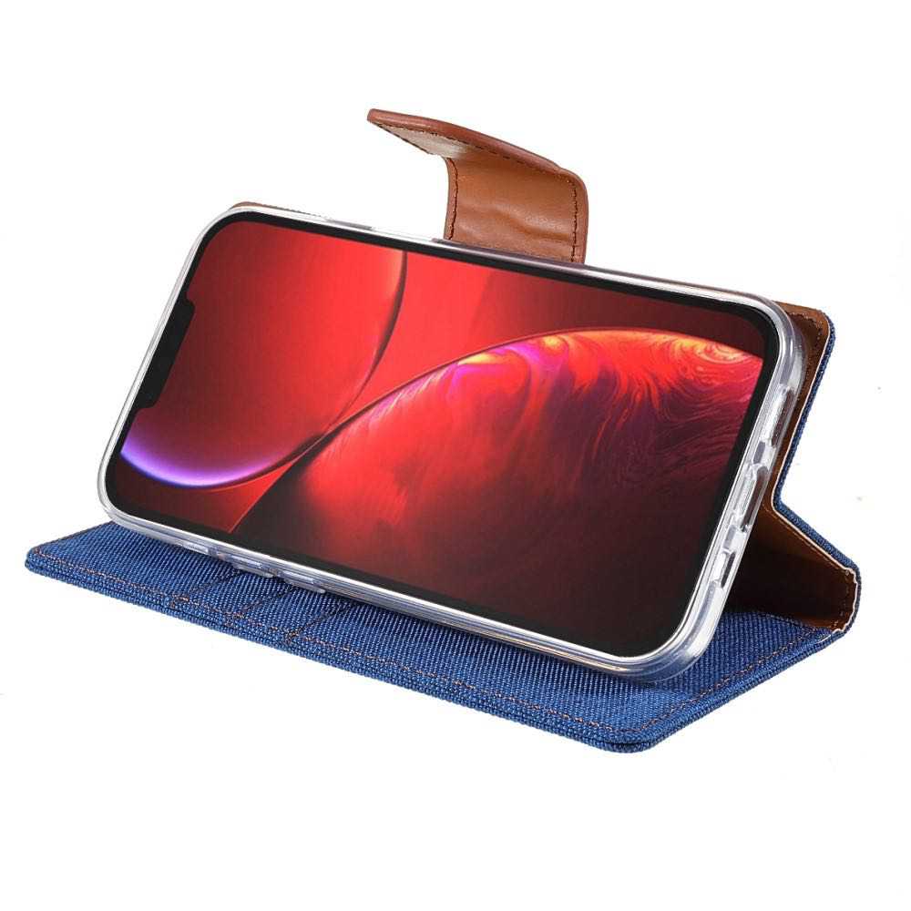 Best Mercury Canvas iPhone 13 Case With 3 Cards Slots - Blue