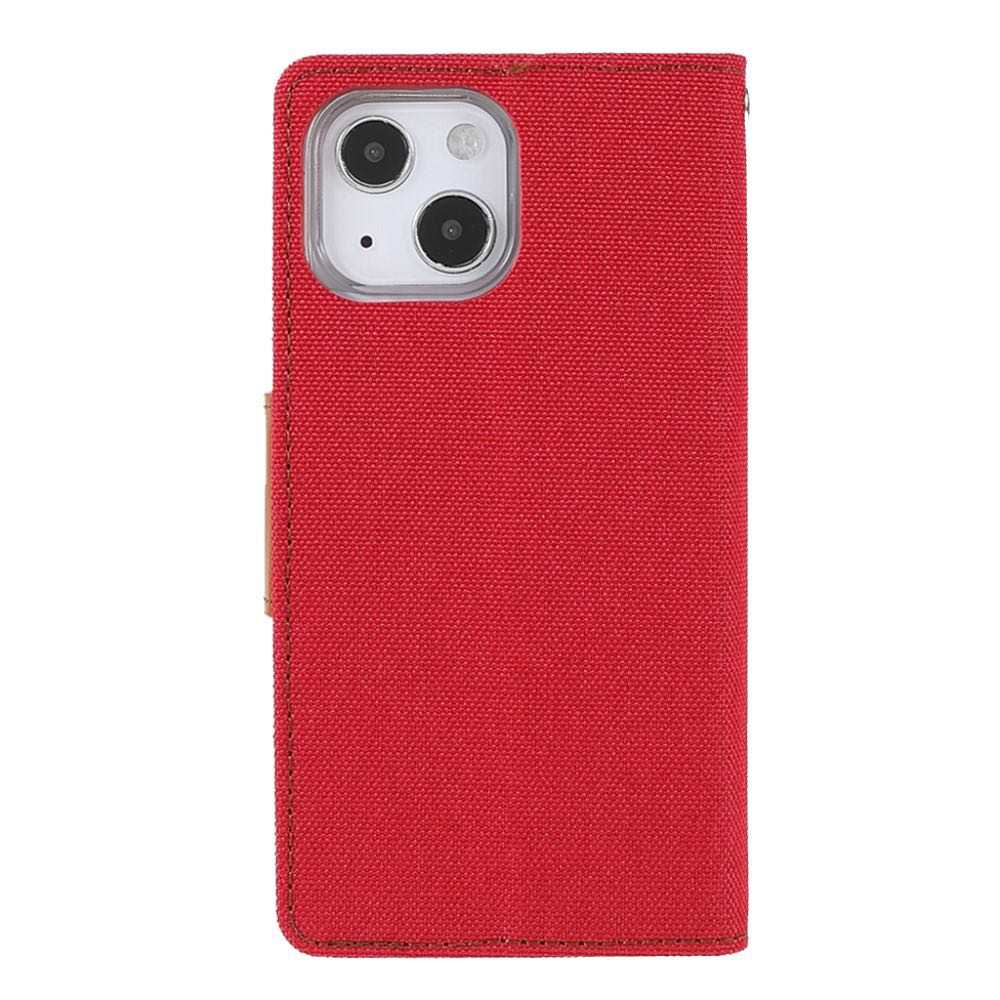Best Mercury Canvas iPhone 13 Case With 3 Cards Slots - Red