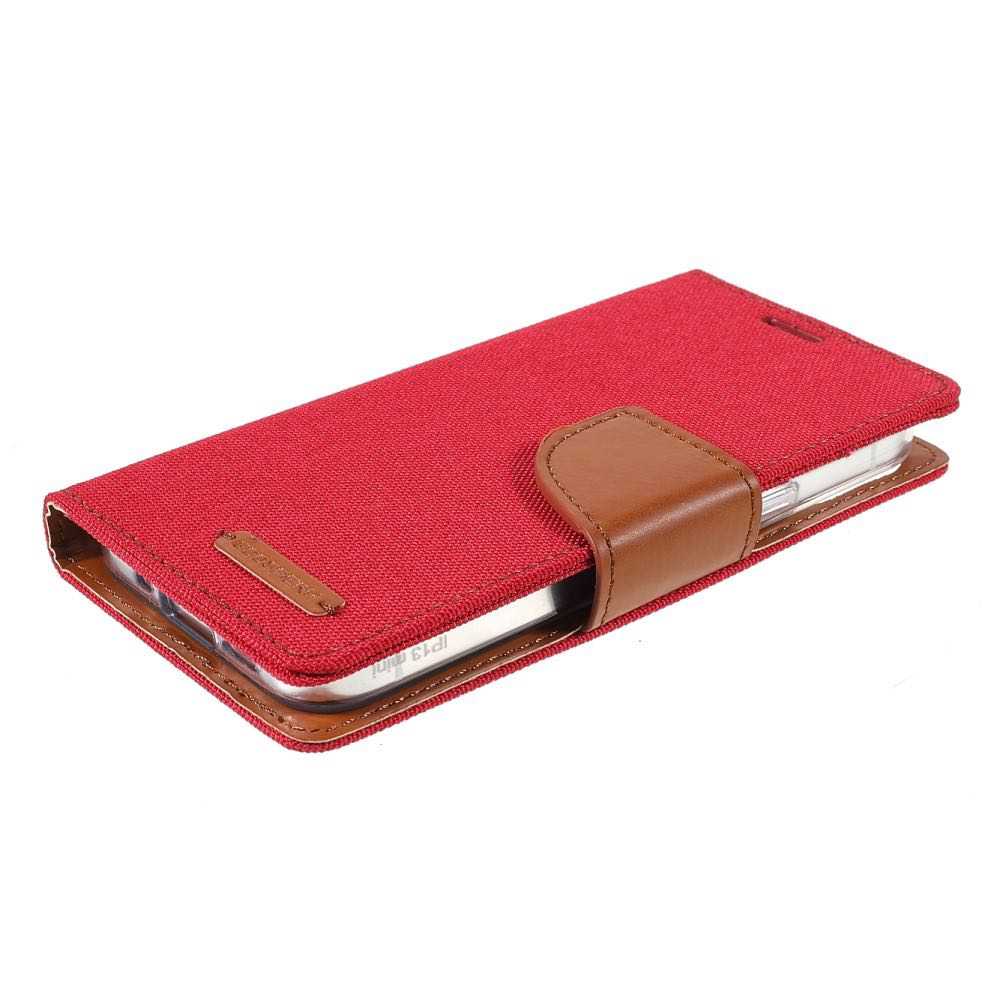 Best Mercury Canvas iPhone 13 Case With 3 Cards Slots - Red