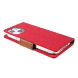 Best Mercury Canvas iPhone 13 Case With 3 Cards Slots - Red