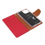 Best Mercury Canvas iPhone 13 Case With 3 Cards Slots - Red