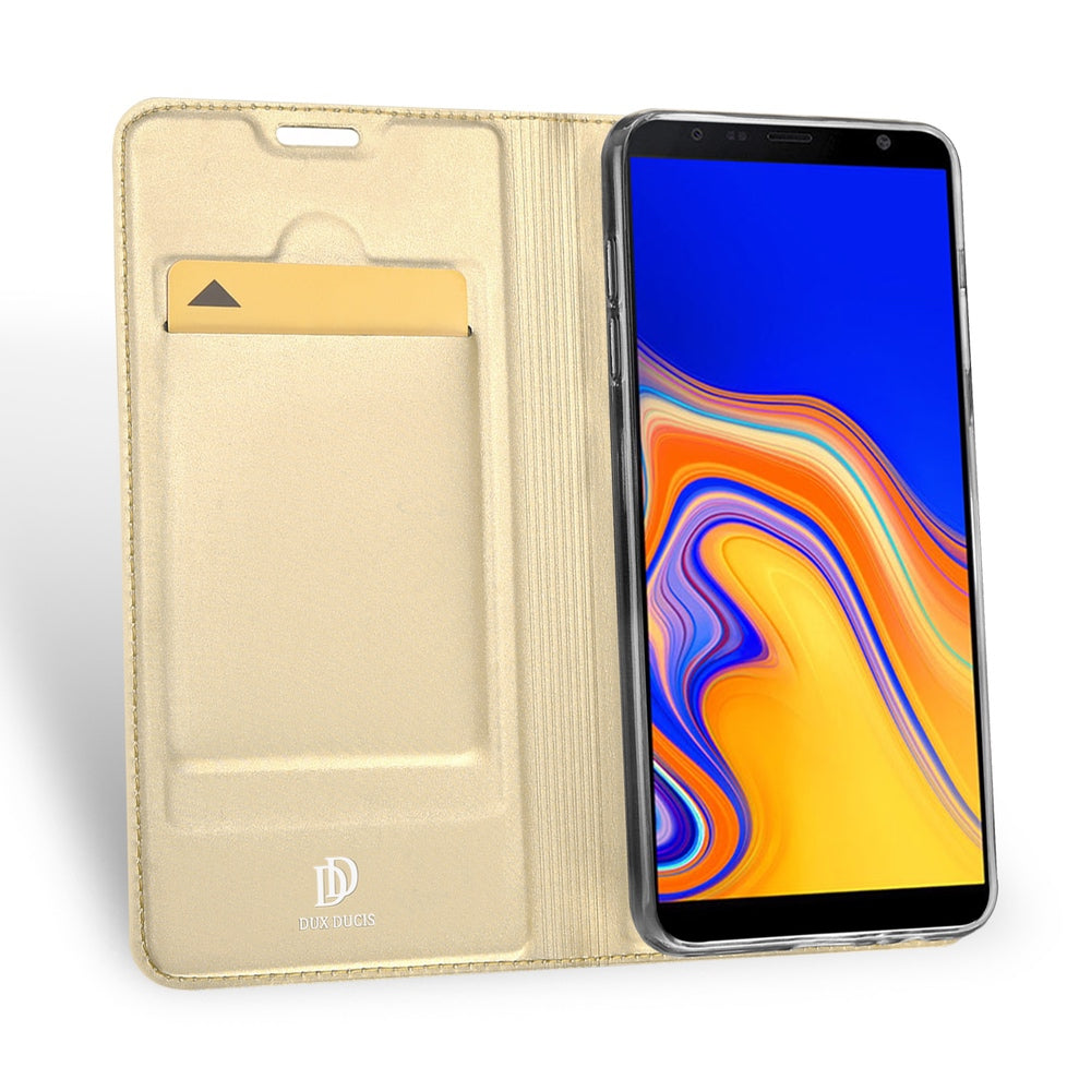 Samsung J4 Plus Case Made With PU Leather and TPU - Gold
