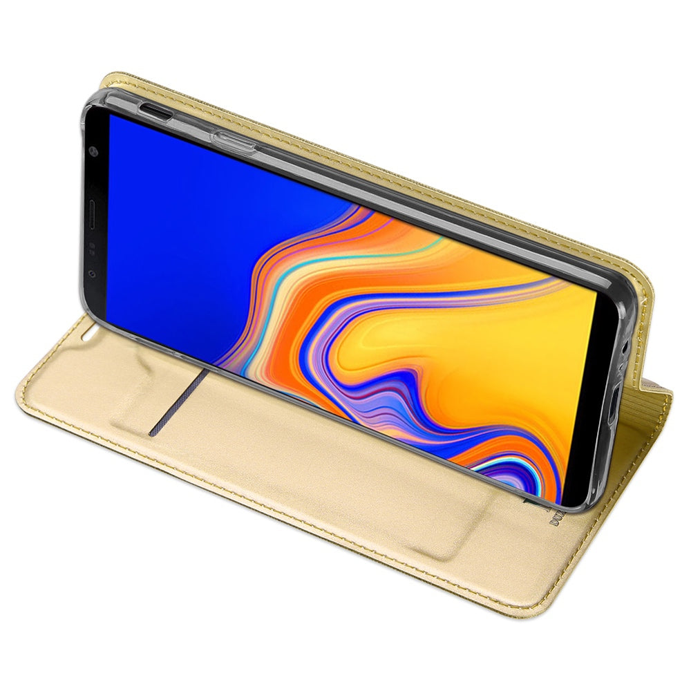 Samsung J4 Plus Case Made With PU Leather and TPU - Gold