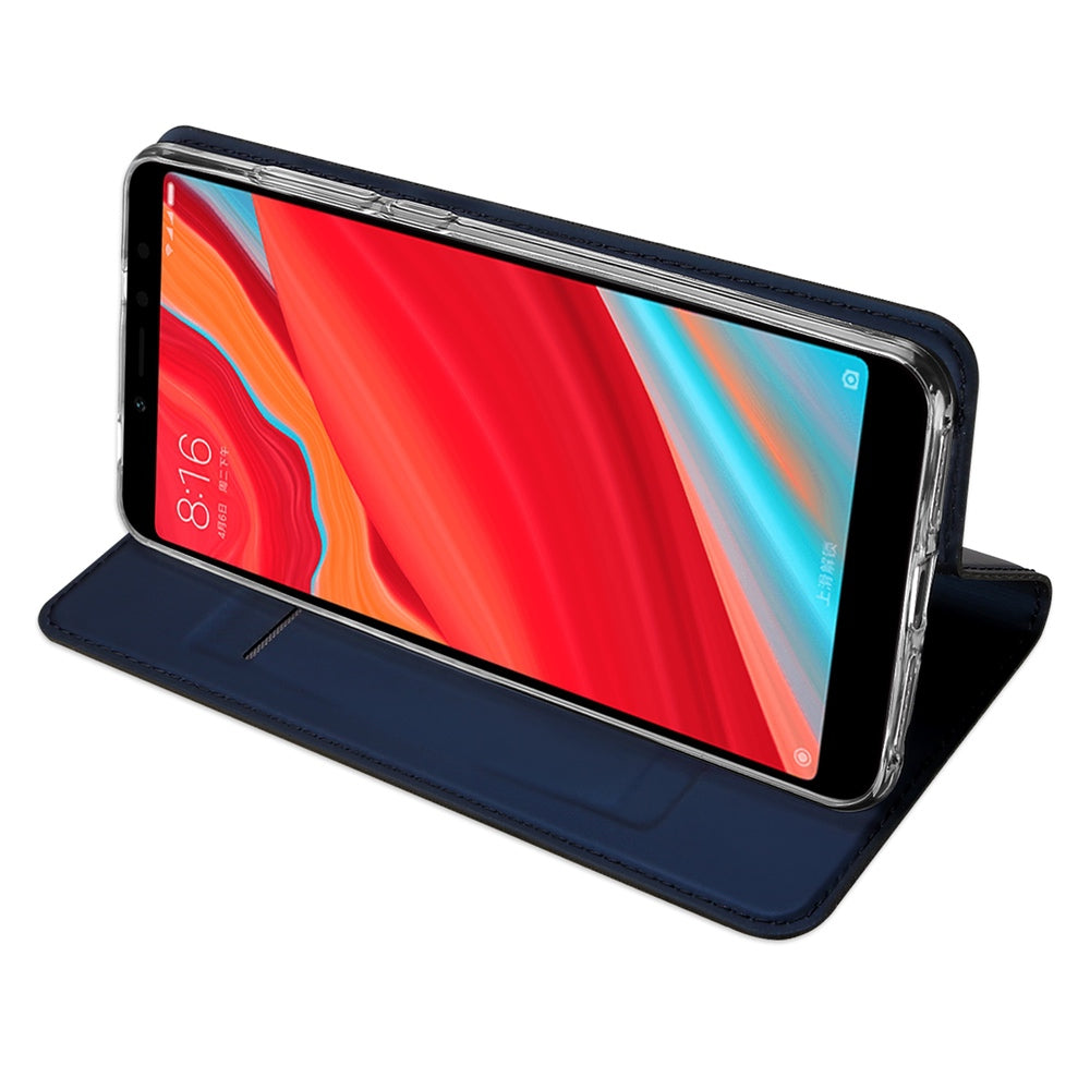 Xiaomi Redmi S2 Case Made With PU Leather and TPU - Dark Blue