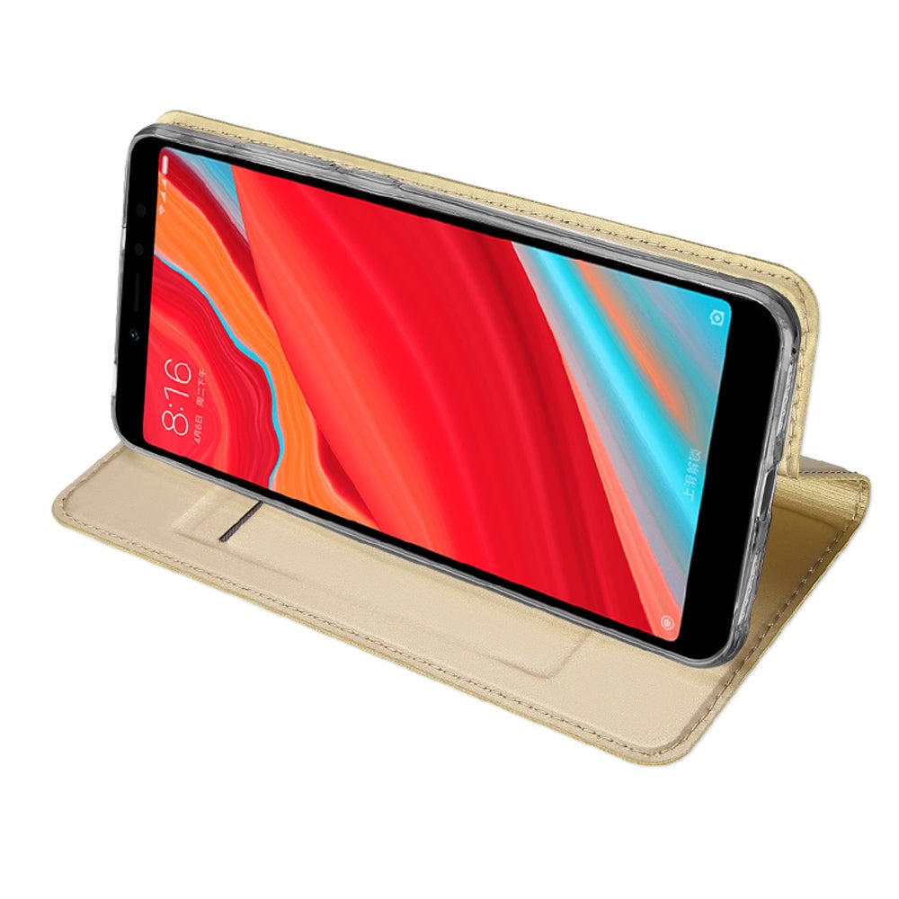Xiaomi Redmi S2 Case made With PU Leather and TPU - Gold