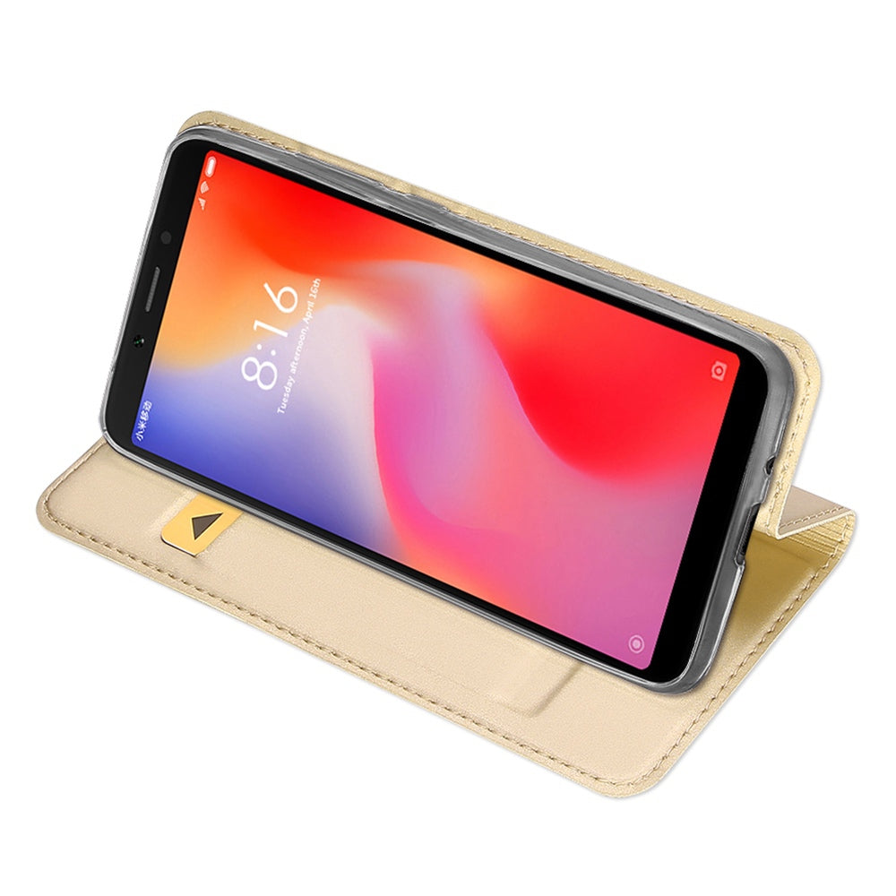 Xiaomi Redmi 6A Case With PU Leather Made With PU leather - Gold