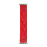 Nylon + PU Leather Braided Watch band For Apple Watch - Red