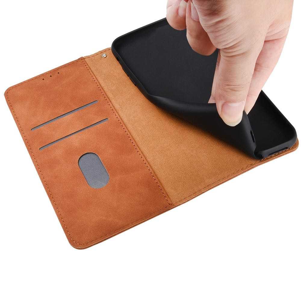 OPPO A72 5G, A73 5G, A53 5G Case PU Leather Flip Wallet - Brown
