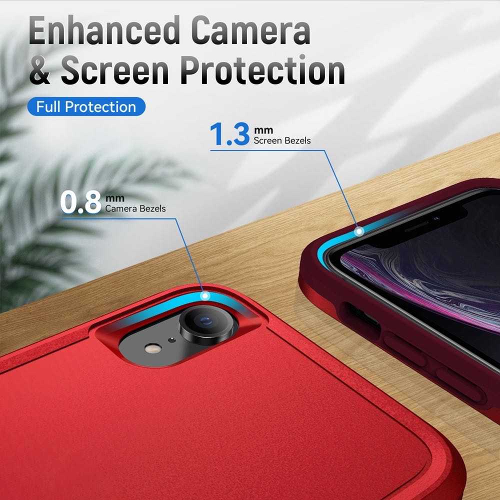 iPhone XR Case Armor Heavy Duty Secure - Red