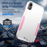 iPhone XR Case Armor Heavy Duty Secure - White Pink