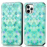 iPhone 12 Pro / iPhone 12 Case PU Leather - Emerald Stone Design
