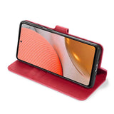 Samsung Galaxy A72 Case DG MING Protective Wallet - Red