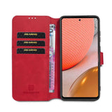 Samsung Galaxy A72 Case DG MING Protective Wallet - Red