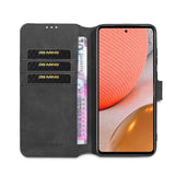 Samsung Galaxy A72 Case DG MING Protective Wallet - Black