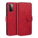 Samsung Galaxy A72 Case DG MING Protective Wallet - Red