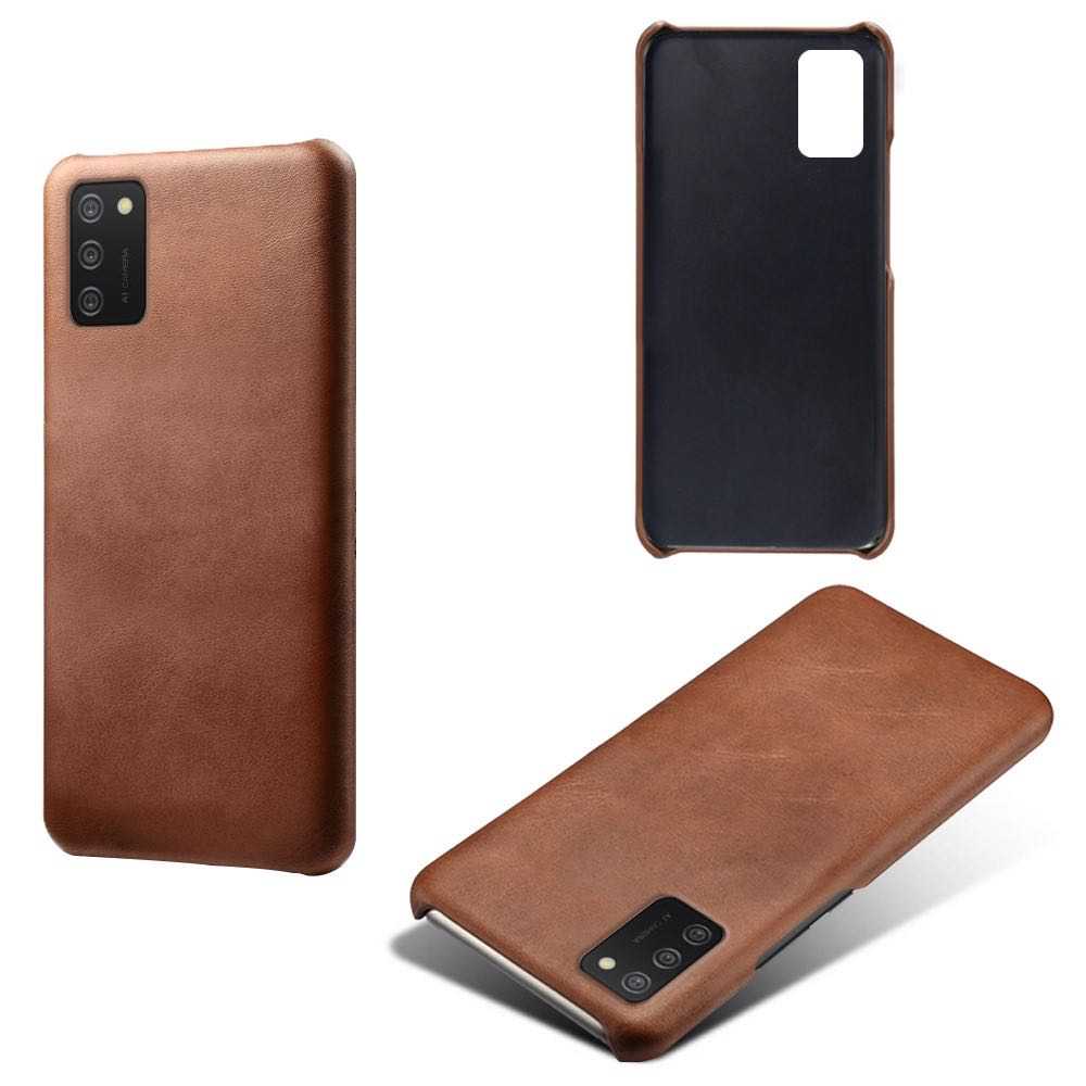 Samsung Galaxy A02s Case Made With PU Leather and PC - Brown