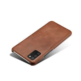 PU Leather Coated PC Samsung A02s Case - Brown
