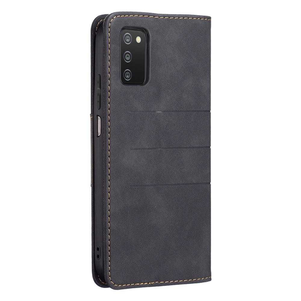 Samsung Galaxy A03s Case PU Leather Magnetic Flip - Black