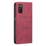 Samsung Galaxy A03s Case PU Leather Magnetic Flip - Red