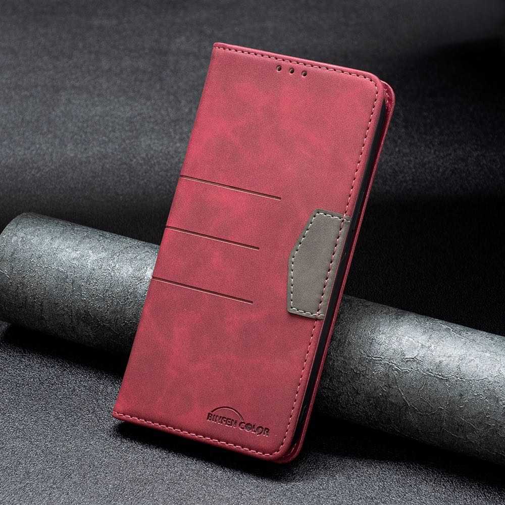 Samsung Galaxy A03s Case PU Leather Magnetic Flip - Red
