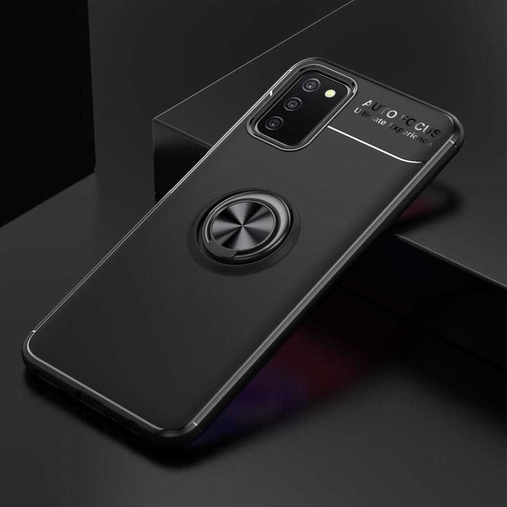 Samsung Galaxy A03s Case With Metal Ring Holder - Black